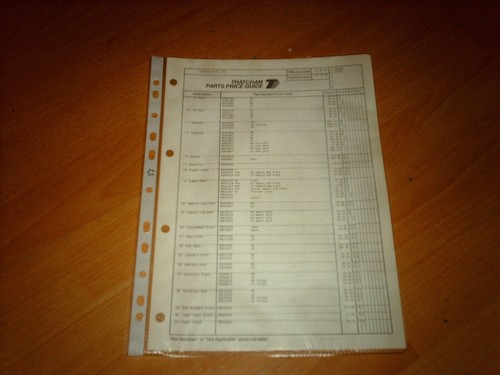 Thatcham parts guide - parts,