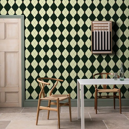 Vintage plaid wallpaper peel - wallpaper,