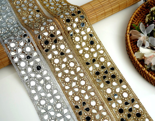 Indian mirror lace trim - lace,