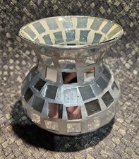 Mirror Mosaic And Silver Vase