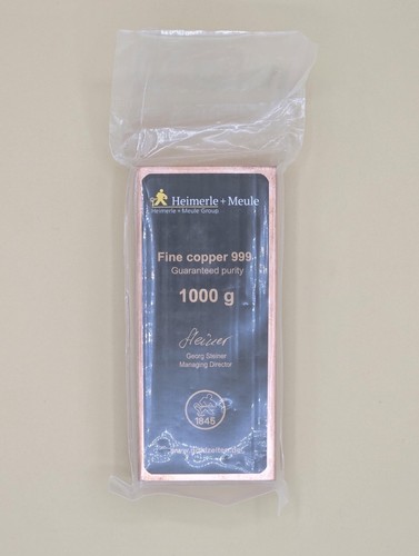 1kg 999 fine - copper, bullion