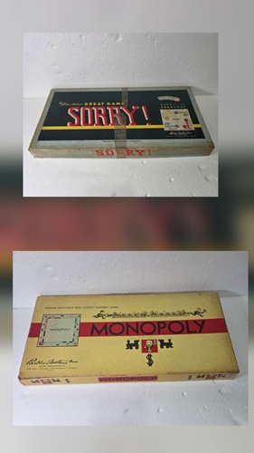 Vintage monopoly and sorry - and,