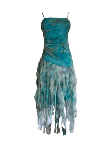 Rene derhy teal gold - gold, mesh