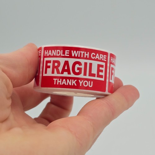 Fragile stickers 25x45mm - fragile,