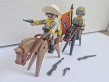 Playmobil 3783 Rebel Confederate Soldiers Complete set, box a bit tatty.