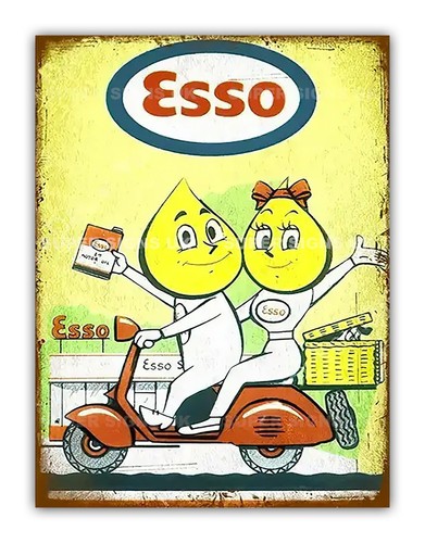 Vintage style esso - esso, metal