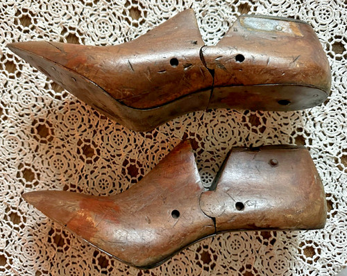 Vintage wood shoe last - shoe, last-high