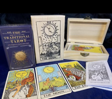 Tarot cards and Guidebook (Full Sized cards ) with  free  wooden box and bag