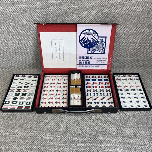 Vintage mah jong - set, bamboo