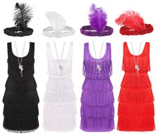 1920'S DELUXE FLAPPER DRESS FANCY DRESS COSTUME ADULTS WOMENS CHARLESTON GATSBY