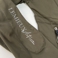 Le Mieux Green Soft Shell Jacket 14 Great Condition Fold Away Hood Equestrian