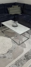 coffee table used white marble