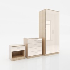 Bedroom Furniture Set Wardrobe Chest Of Drawer Bedside Cabinet Nightstand