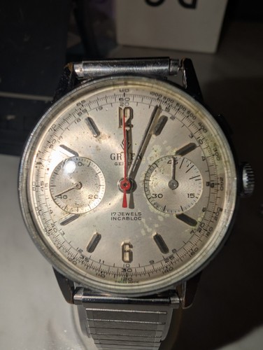 Gruen mens chronograph - chronograph, watch