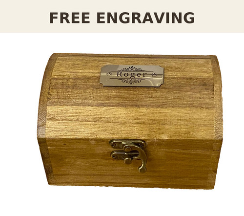 Personalised wooden pet ashes - pet,