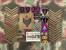 RARE WW2 BRITISH ARMY SHAEF CCG INSIGNIA PATCH GROUPING