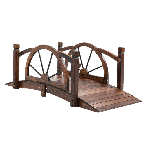 Wooden garden bridge - wooden,
