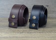Mens Real Leather Snap On Belt