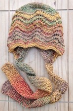 Knitted Adult Size Lace Bonnet