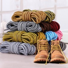 Striped Double Color Shoe laces Round Outdoor Sneakers Shoelaces Boots Shoelace