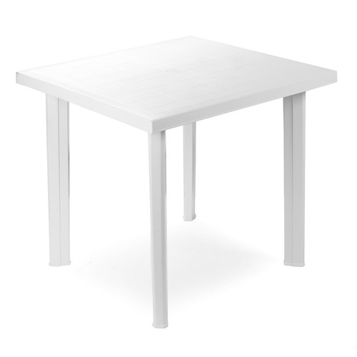 White square garden - white, plastic