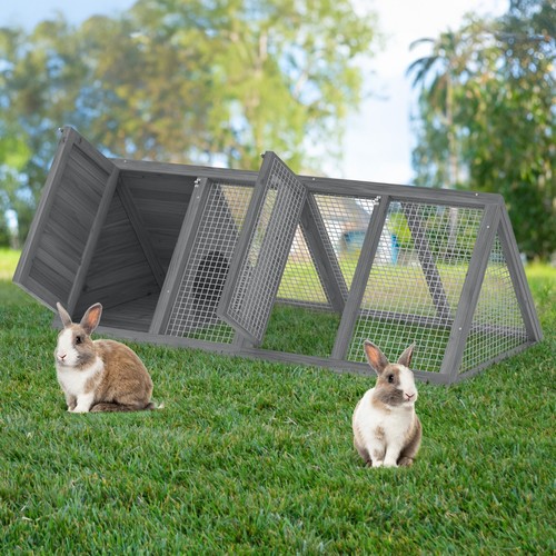Outdoor rabbit hutch - hutch, 46"