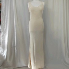 M'Lady Designs Vintage Womens Handmade Wedding Dress Ivory Cream Pure Silk