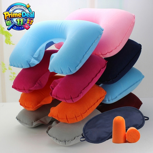 Inflatable travel neck pillow - travel,