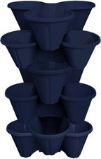 6 x Blue Trio Stacking Planter