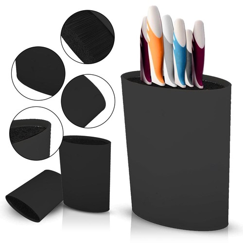 Black knife block holder - black,