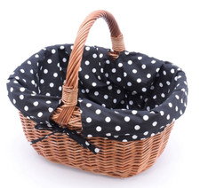 Wicker Shopping Basket Cotton