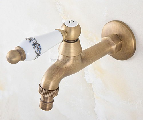 Antique brass outdoor faucet - antique,