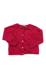 Jacadi Childrens Girls Long Sleeves Button Down Cardigan Sweater Pink Size 18-24