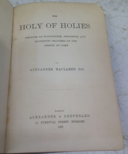 The holy holies by - the,