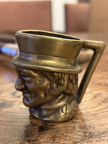 Vintage miniature brass toby - brass,