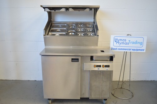 Saladette pizza topper fridge - topper,