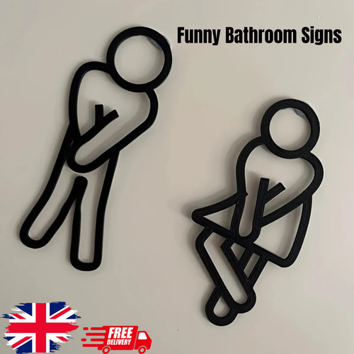 Funny bathroom door sign - door,