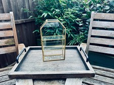 Vintage Brass Glass Display