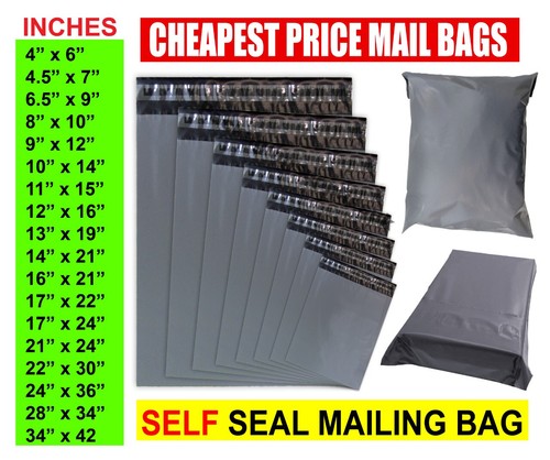 Grey mailing bags - bags, sizes