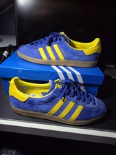 Adidas Stockholm Royal Blue Yellow Gum Size 2021 Release Worn Once, OG Box