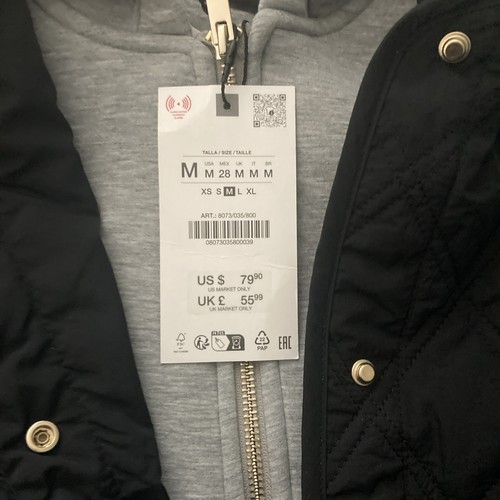 Bnwt zara women quilt - zara,