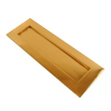 Heavy Sprung Solid Brass Letter Box Postal Plate Cover Victorian Brass or Chrome