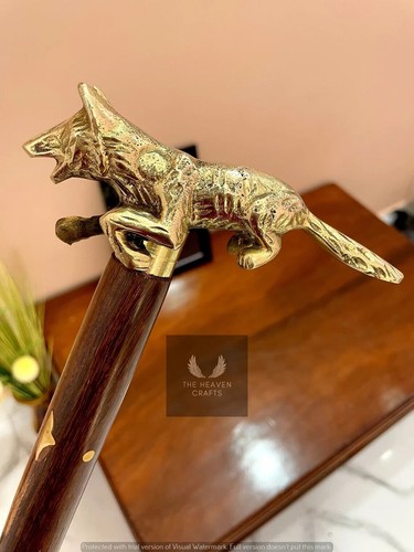 Vintage brass dog head - vintage,