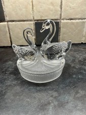 Glass swan ornament