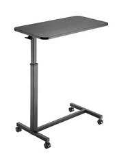 Allcam Spring-assisted Height Adjustable Overbed Table  Black