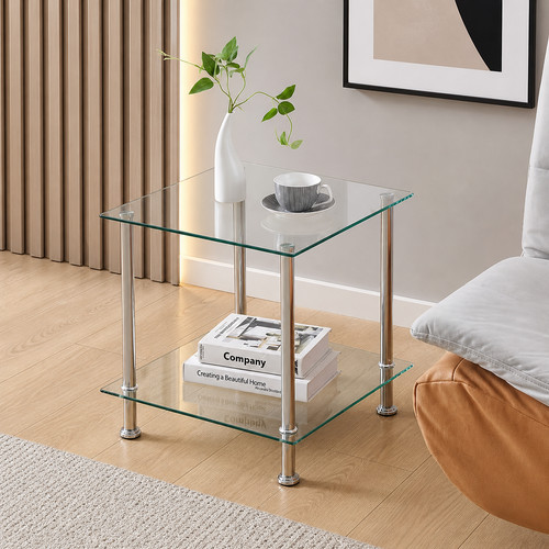 Square glass coffee - coffee, table