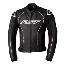 RST S1 Leather Motorcycle Jacket - Black/White
