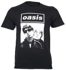 Official Oasis T Shirt Noel & Liam Boxed Photo Reunion Tour 2025 New Black