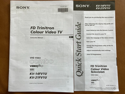 Sony trinitron models - fd, tv