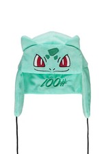 POKEMON Bulbasaur 100# Novelty Trapper Hat, Green (NH323512POK)
